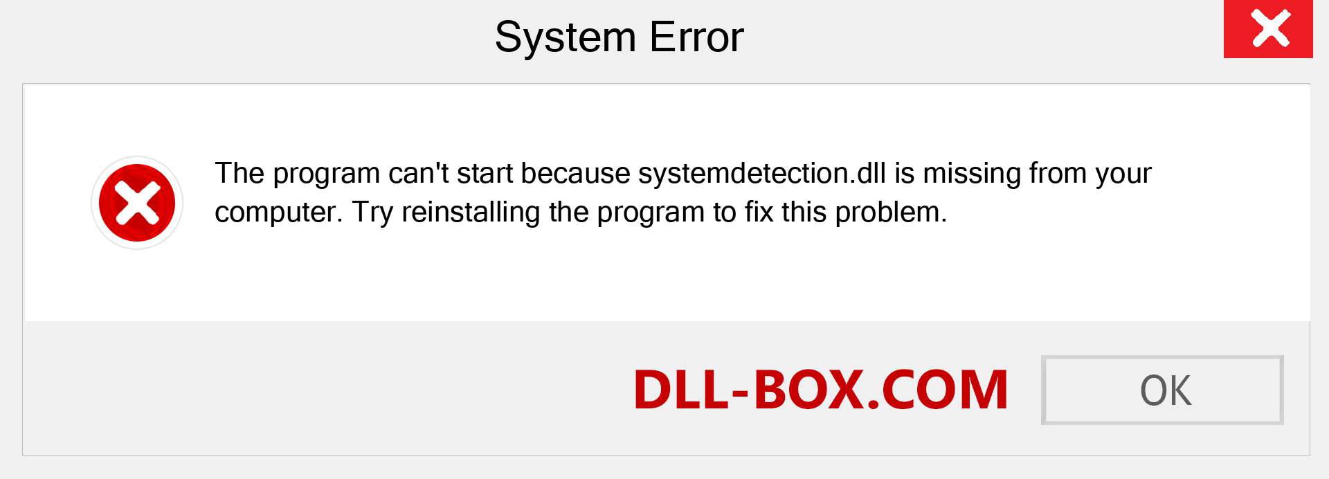  systemdetection.dll file is missing?. Download for Windows 7, 8, 10 - Fix  systemdetection dll Missing Error on Windows, photos, images